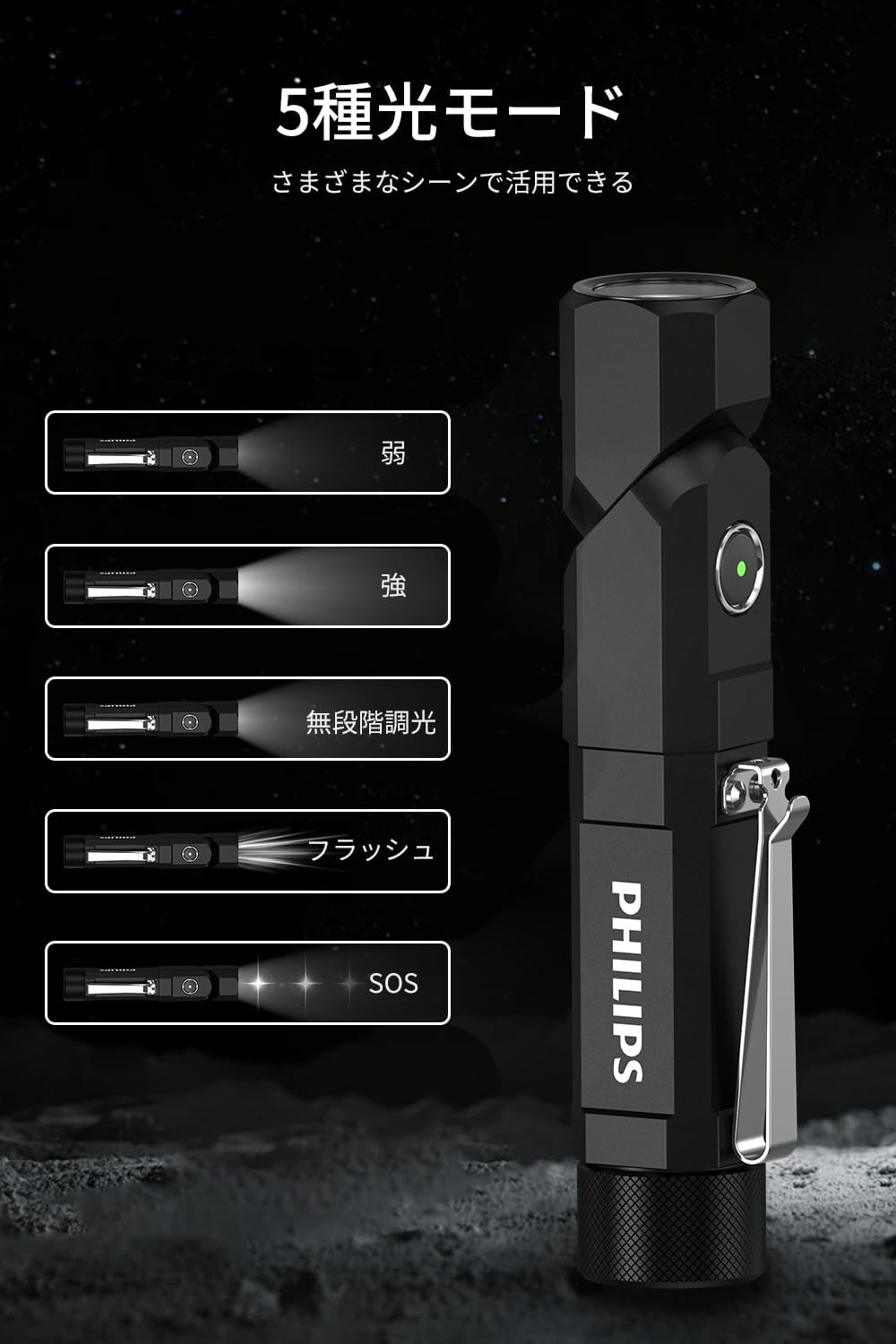 Flashlight, 1000 Lumens, High Brightness Type-C Rechargeable